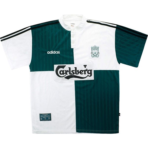 Tailandia Camiseta Liverpool Segunda Equipación Retro 1995 1996 Verde
